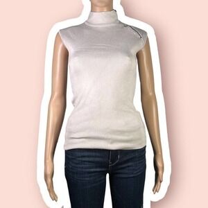 Philosophy Sporty Zipper Detail Sleeveless Knitted Top Size Small - "Stacy"